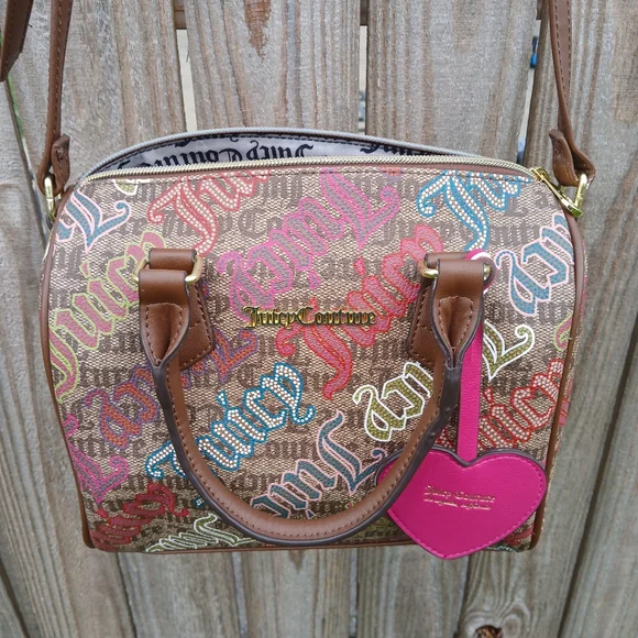 Juicy Couture Multicolor Logo Satchel Bag - Picture 1 of 7